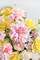 Artificial Flowers Combo Set (Yellow Pink) 9.5"D x 9.5"W x 2"H